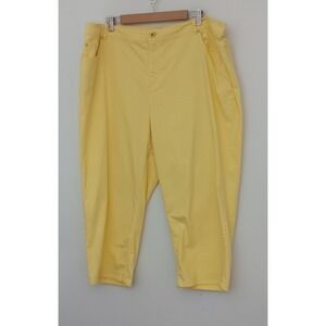 Denim & Co. Jeans Women's Size 24W Yellow Cropped Embellished Pocket Pre-owned